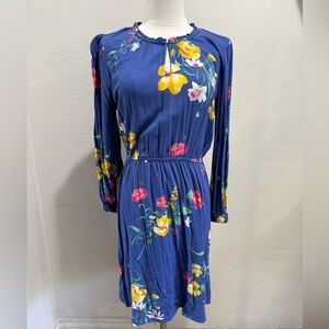 Old Navy Blue and Yellow Long Sleeve Sundress